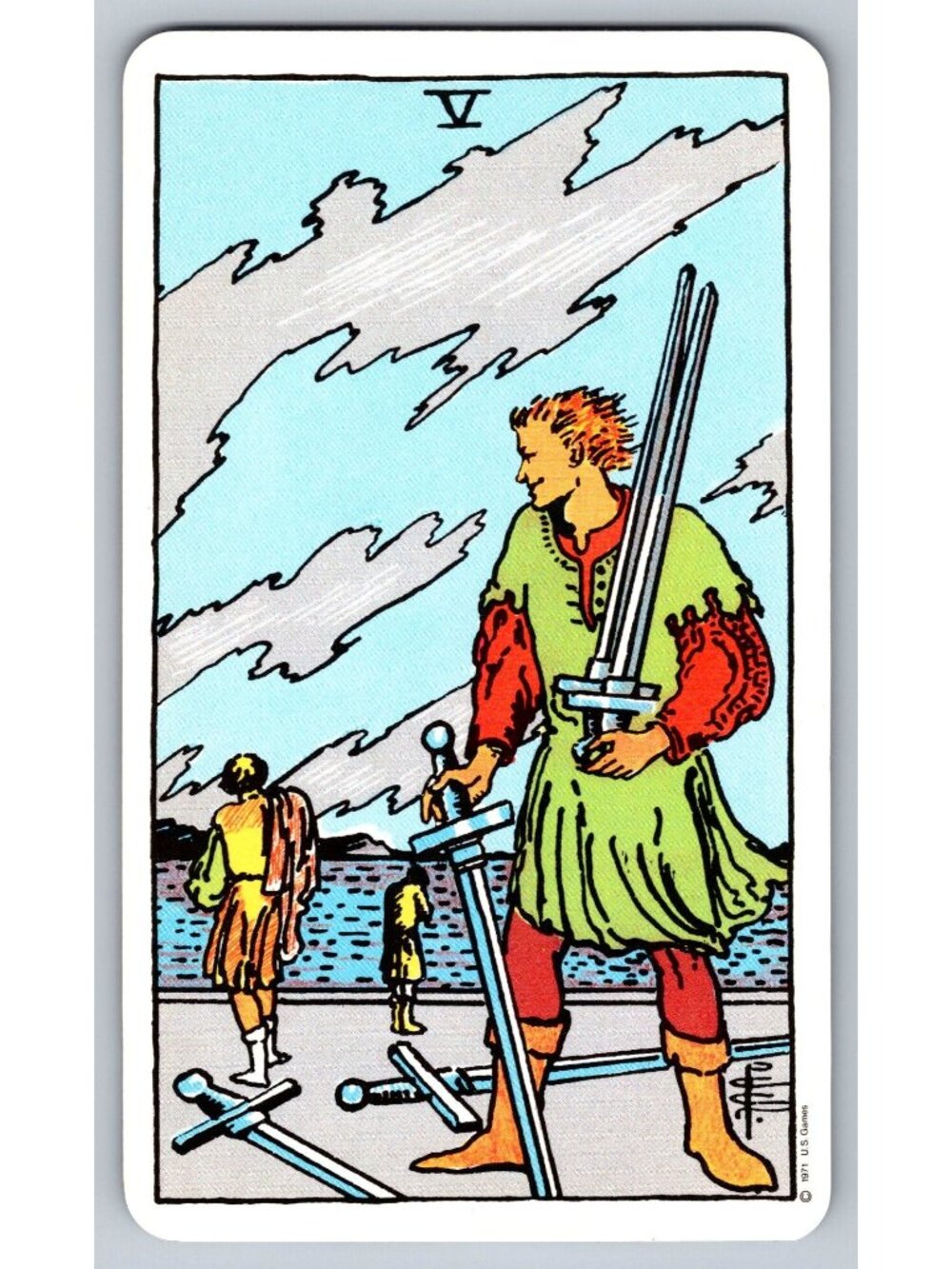 Rider Waite Tarot Cards Lot Suit of Swords U.S. Games Systems Stamford CT 1971 - Picture 12 of 16